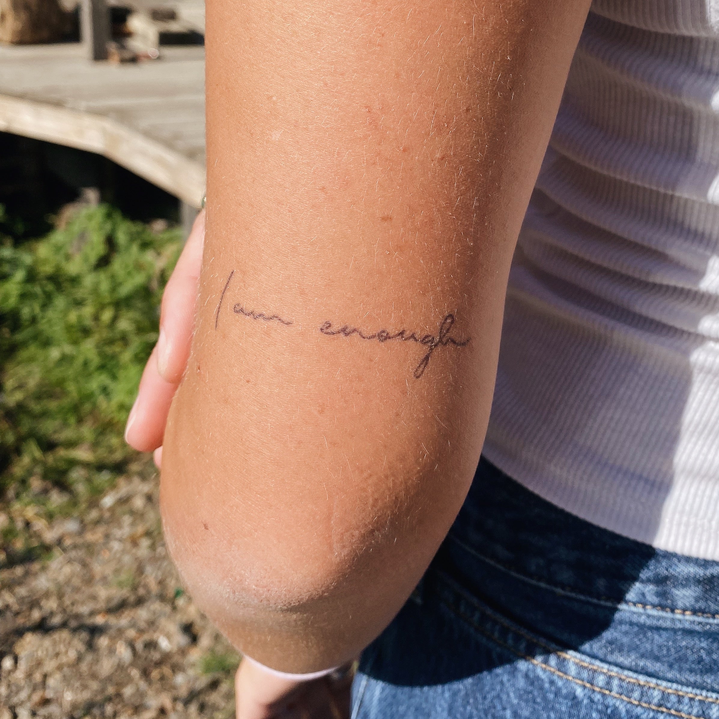 I Am Enough: Temporary Tattoo Magic
