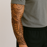 Powerful Storm Tribal Tattoo Sleeve