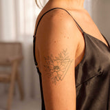 Triangle & Flowers Tattoo
