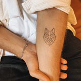 Geometric Wolf Head