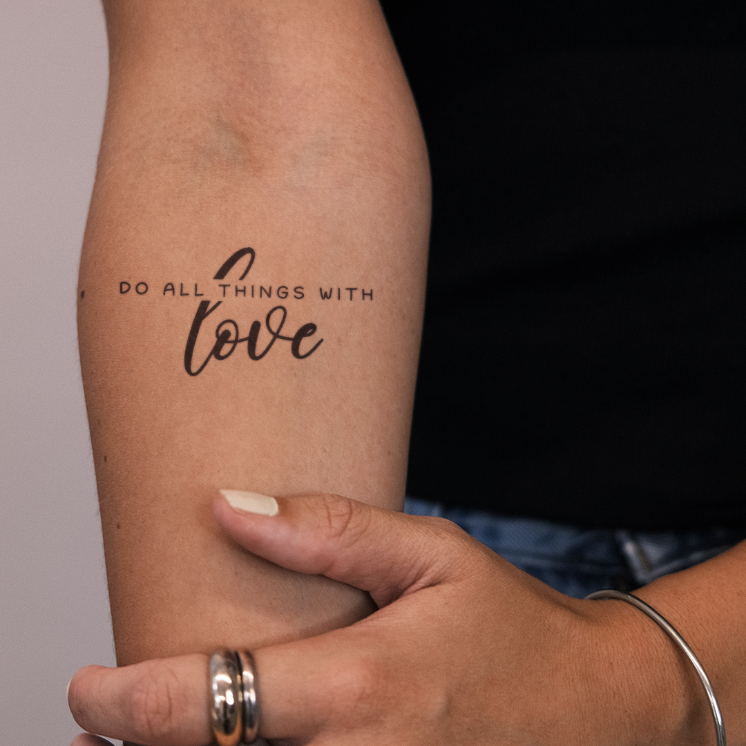Do all things with love - New Technology | Temporary Tattoo | Inkster