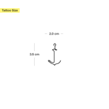 Ein-Linien-Anker Tattoo
