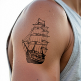 Large Pirate Ship Tattoo