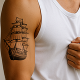Large Pirate Ship Tattoo