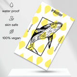 Blue Whale in Rectangle Tattoo