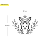 Butterfly in Laurel Wreath Tattoo