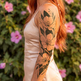 Powerful Blossoms Tattoo Sleeve