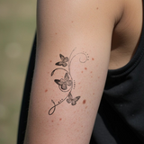 Butterfly Vine Tattoo