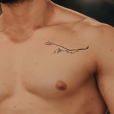 Mountains With Eagle Tattoo