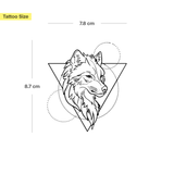 Wolf in Geometric Shape Tattoo