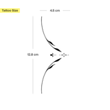 Beautiful symmetrical plant element tattoo