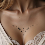 Beautiful symmetrical plant element tattoo