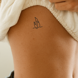 Abstract Flame Tattoo