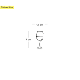 Small Wine Glass Tattoo - Twin Pack