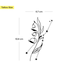 Birth flowers & zodiac sign combination tattoo