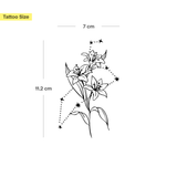 Birth flowers & zodiac sign combination tattoo