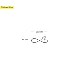 Infinity with initials Tattoo (A-Z)