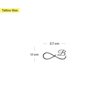 Infinity with initials Tattoo (A-Z)