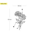 Birth flowers & zodiac sign combination tattoo