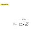 Infinity with initials Tattoo (A-Z)