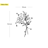 Birth flowers & zodiac sign combination tattoo