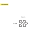 Puzzle piece with initials Tattoo (A-Z)