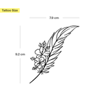 feather with flowers tattoo
