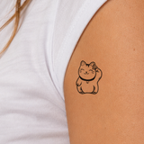 Cute Lucky Cat Tattoo
