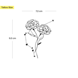 Birth flowers & zodiac sign combination tattoo