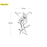 Birth flowers & zodiac sign combination tattoo