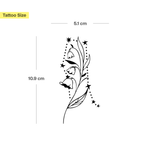 Birth flowers & zodiac sign combination tattoo