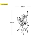 Birth flowers & zodiac sign combination tattoo