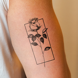 Rose with Frame Tattoo