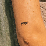 Date Of Birth 1996 Tattoo (thick)