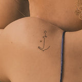 One Line Anchor Tattoo
