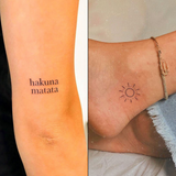 Hakuna Matata & Radiant Sun Tattoo - Twin Pack