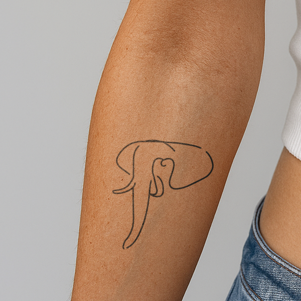 Abstract Elephant Tattoo 