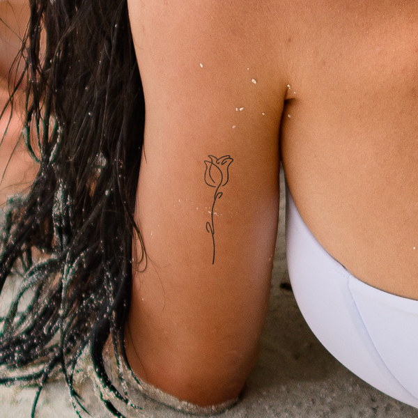 Wildflower Temporary Tattoo / Sternum Floral Tattoo / Sideboob Small Flower  Tattoo / Feminine Ribs Tattoo / Simple Outline Tattoo - Etsy UK