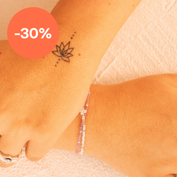 Lotus With Dots Tattoo 