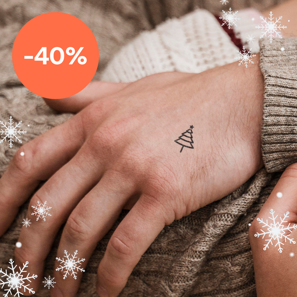 Mini Christmas Tree Tattoo