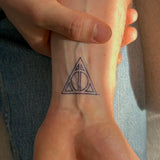 Harry Potter The Deathly Hallows Outline Tattoo