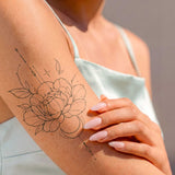 Peony & Moon Tattoo