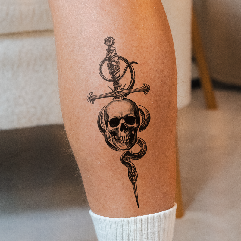 Dagger & Snake Tattoo