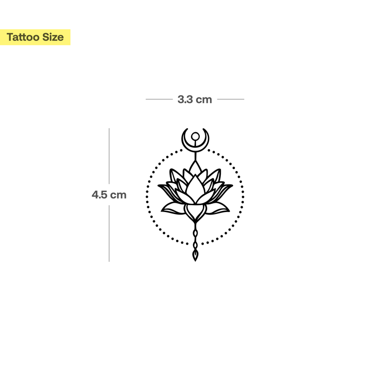 Lotus mit Kreis Tattoo