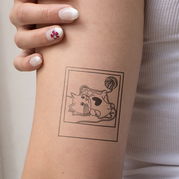 Cat Polaroid Tattoo