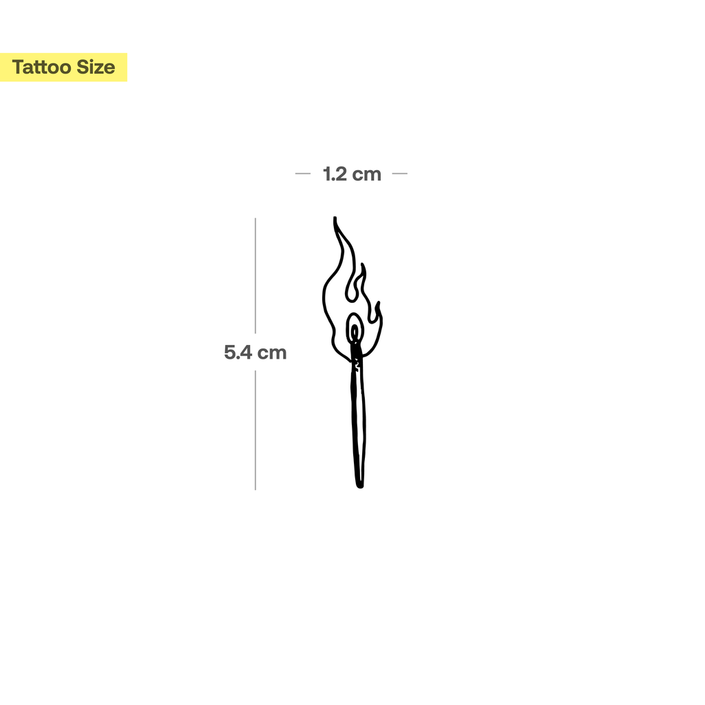 Burning match New Technology Temporary Tattoo inkster Inkster