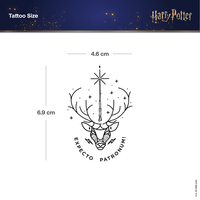 Harry Potter Expecto Patronum mit Hirsch Tattoo