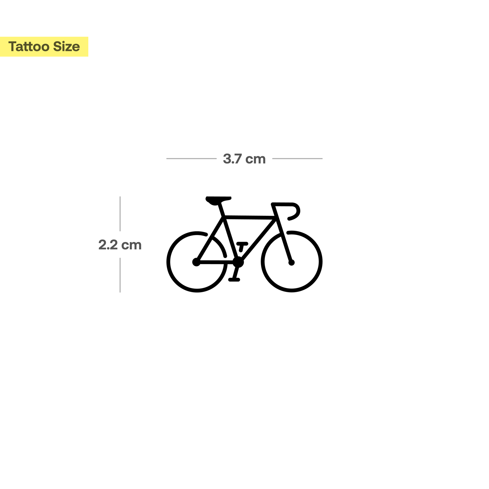 fahrrad fahren nach tattoo Simple Bike | 2 Week Temporary Tattoo