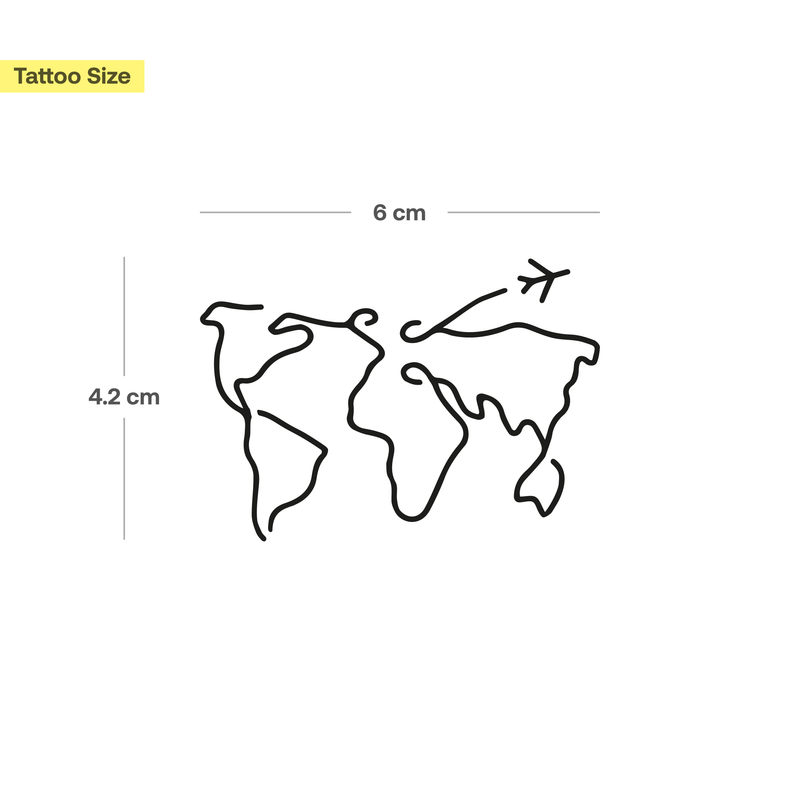 World Map Tattoo 