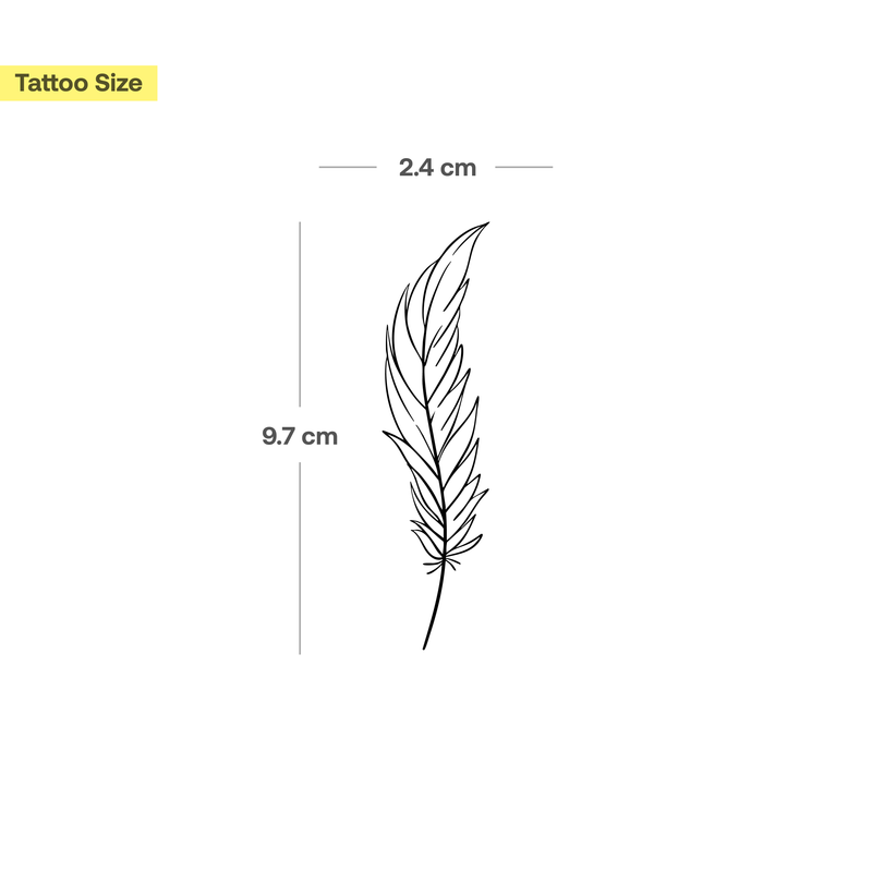 Simple feather tattoo